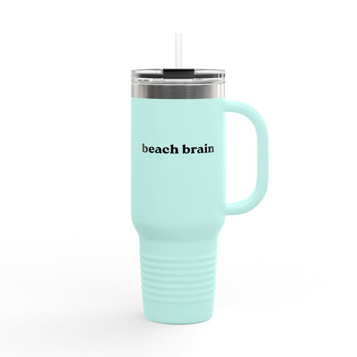 Beach Brain Insulated Travel Mug | 40oz Adventure Beverage Tumbler | Perfect for Beach Lovers, Road Trips, Outdoors, Summer Gifts, [...]