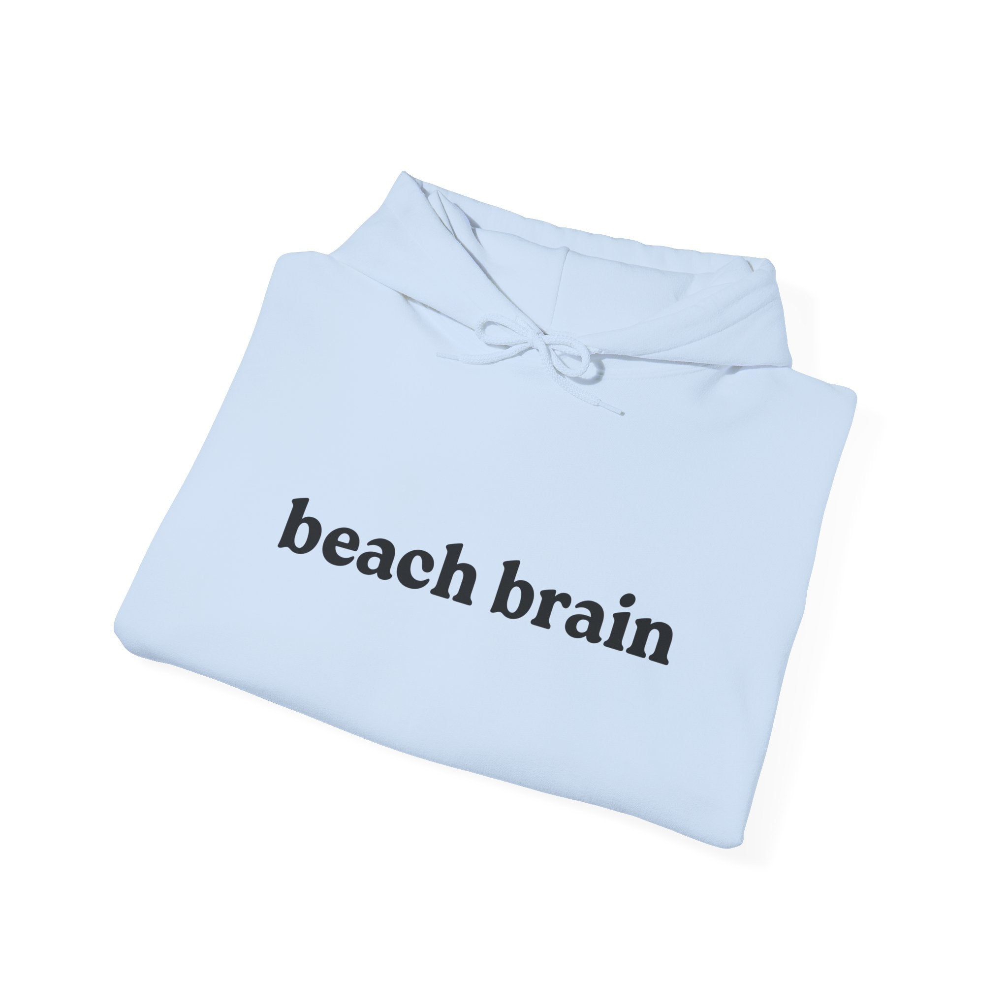 Beach Brain Unisex Heavy Blend Hoodie, Cozy Sweatshirt, Summer Vibes Apparel, Perfect Gift for Beach Lovers, Trendy Casual Wear