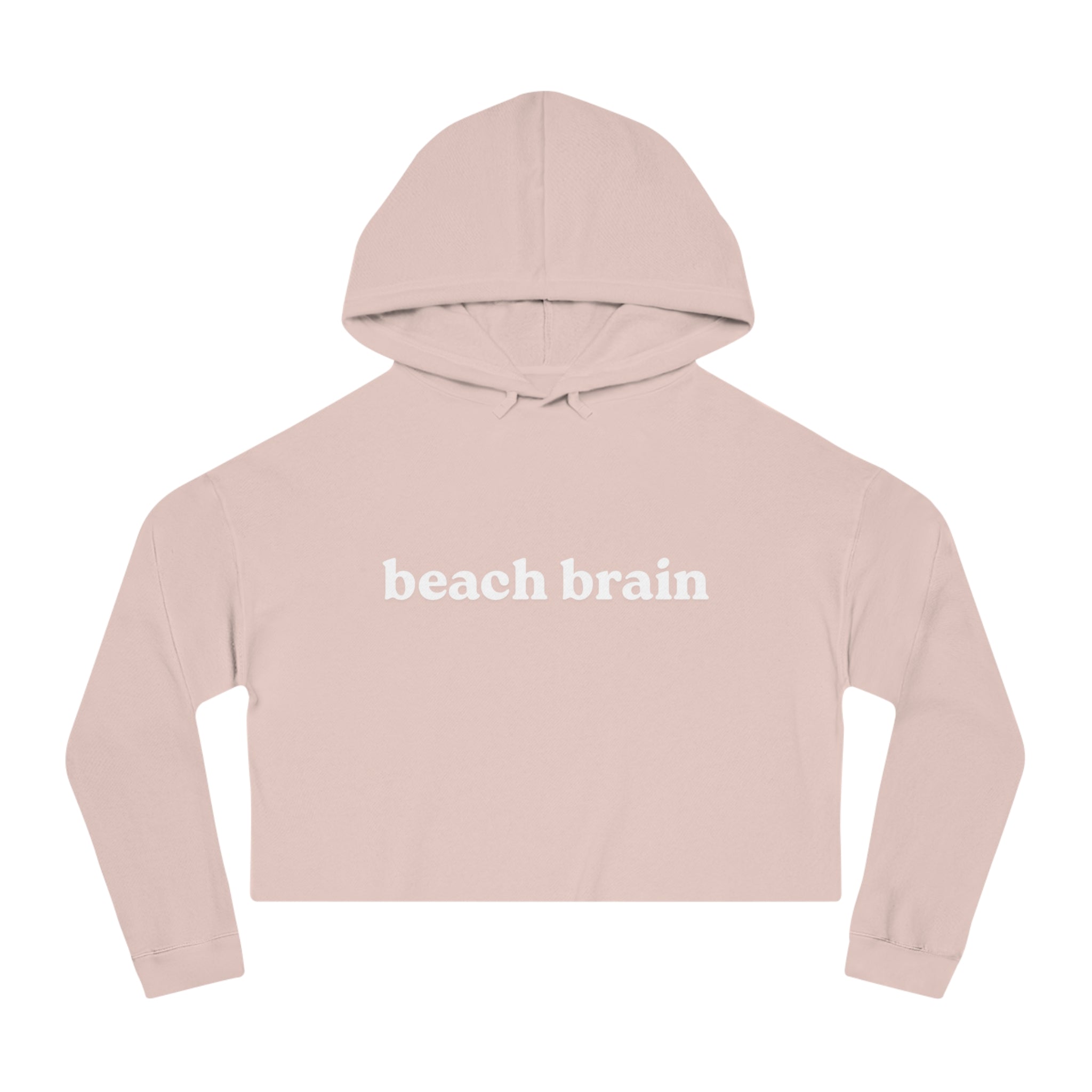 Beach Brain Cropped Sweatshirt | Fun Summer Vibes, Cute Gift for Beach Lovers, Trendy Summer Outfit, Casual Style, Vacation Essential