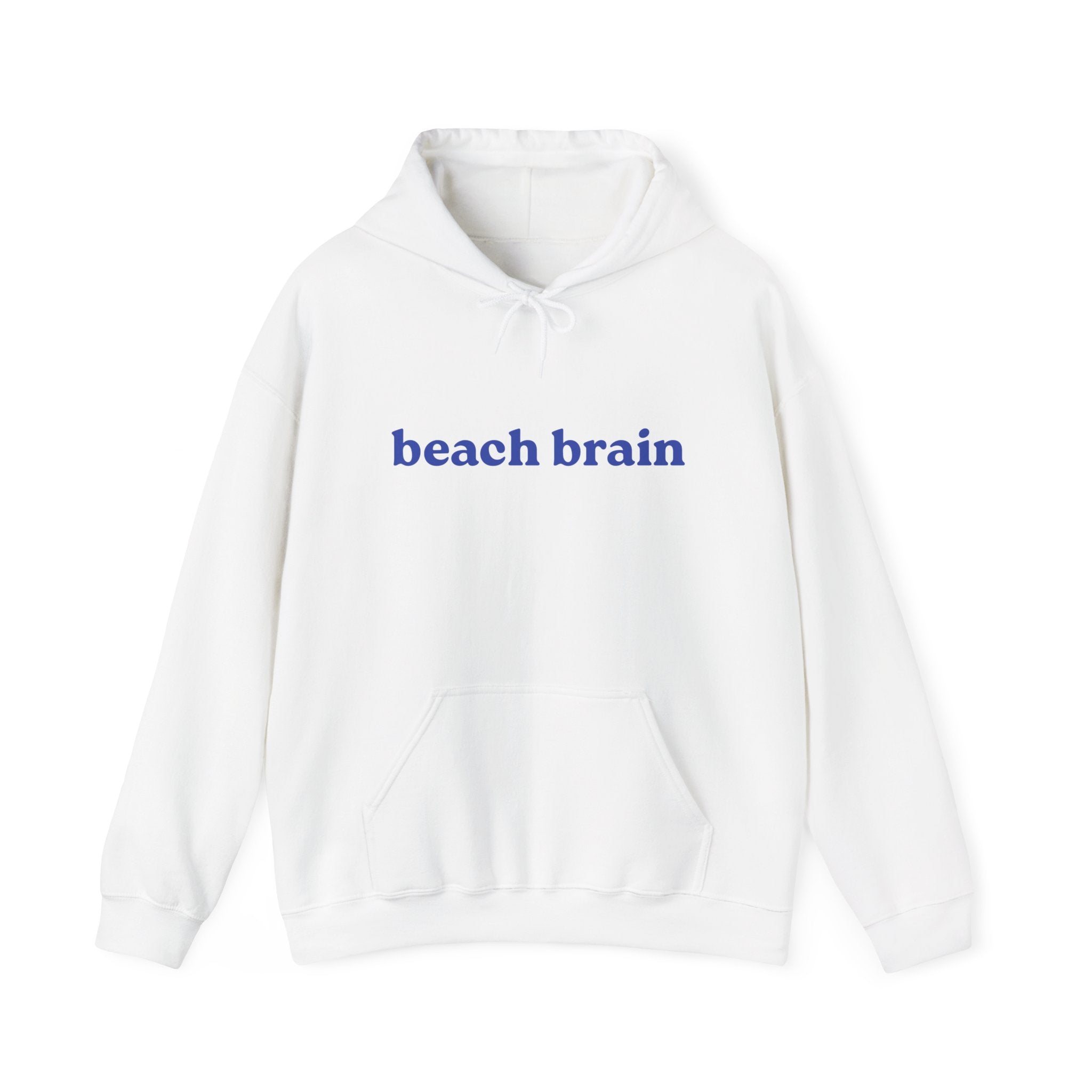 Beach Brain Unisex Heavy Blend Hoodie, Cozy Sweatshirt, Summer Vibes Apparel, Perfect Gift for Beach Lovers, Trendy Casual Wear