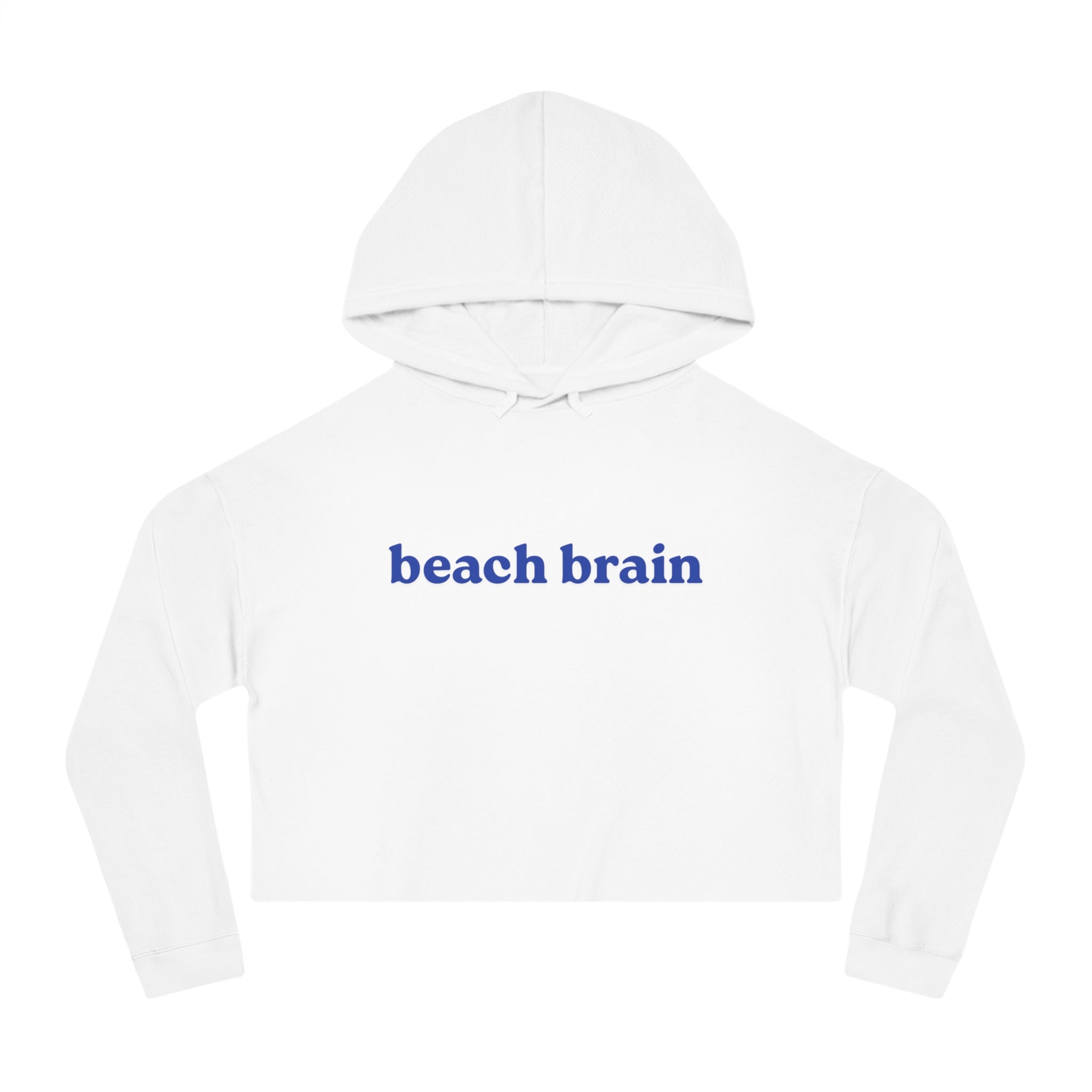 Beach Brain Cropped Sweatshirt | Fun Summer Vibes, Cute Gift for Beach Lovers, Trendy Summer Outfit, Casual Style, Vacation Essential