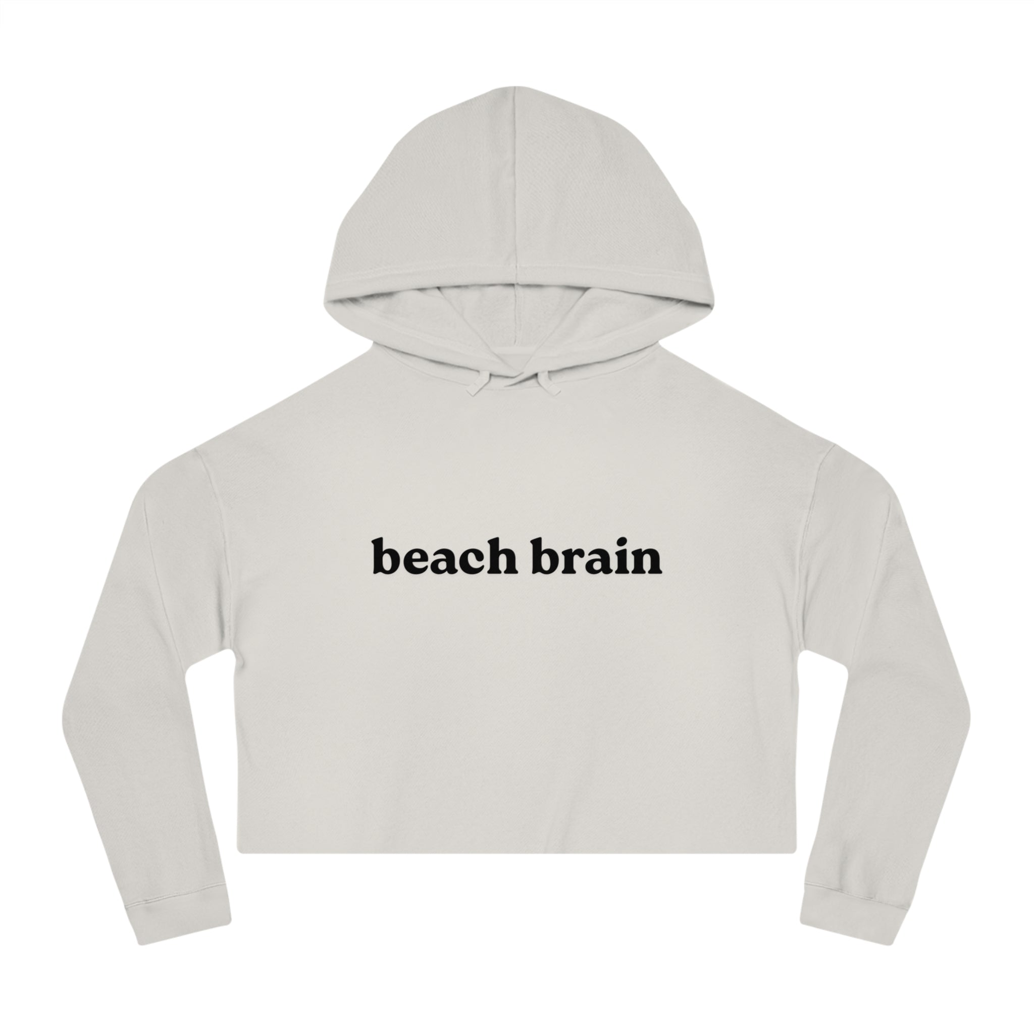Beach Brain Cropped Sweatshirt | Fun Summer Vibes, Cute Gift for Beach Lovers, Trendy Summer Outfit, Casual Style, Vacation Essential