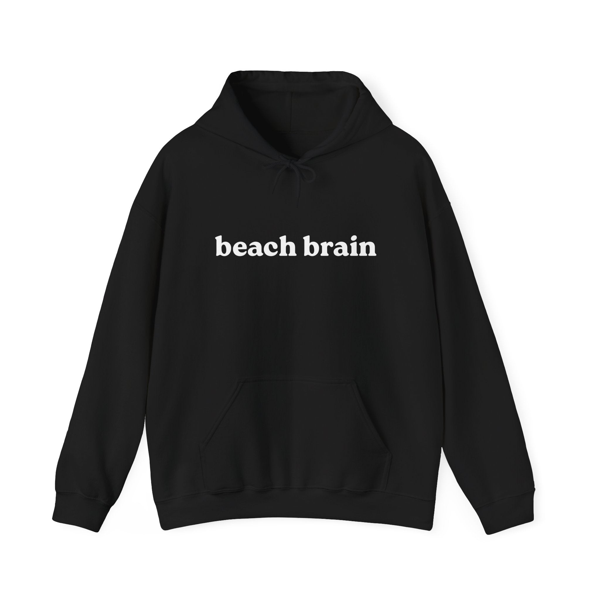 Beach Brain Unisex Heavy Blend Hoodie, Cozy Sweatshirt, Summer Vibes Apparel, Perfect Gift for Beach Lovers, Trendy Casual Wear