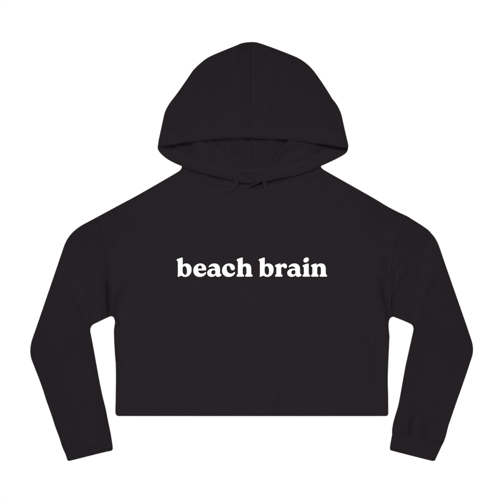 Beach Brain Cropped Sweatshirt | Fun Summer Vibes, Cute Gift for Beach Lovers, Trendy Summer Outfit, Casual Style, Vacation Essential