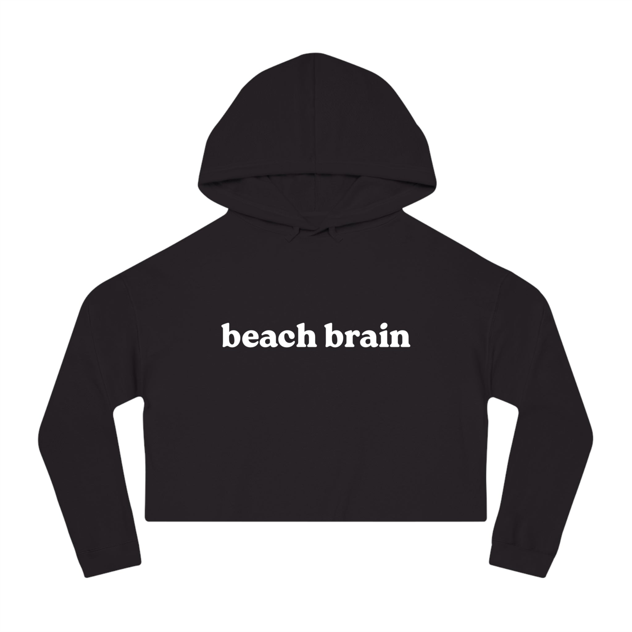 Beach Brain Cropped Sweatshirt | Fun Summer Vibes, Cute Gift for Beach Lovers, Trendy Summer Outfit, Casual Style, Vacation Essential